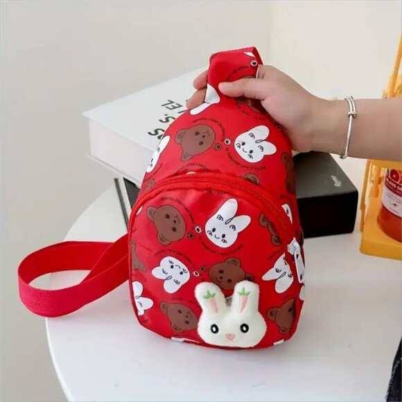 Girl's Chest Bag, Cute Rabbit Fashion Casual Satchel Bag - Picture 1 of 3